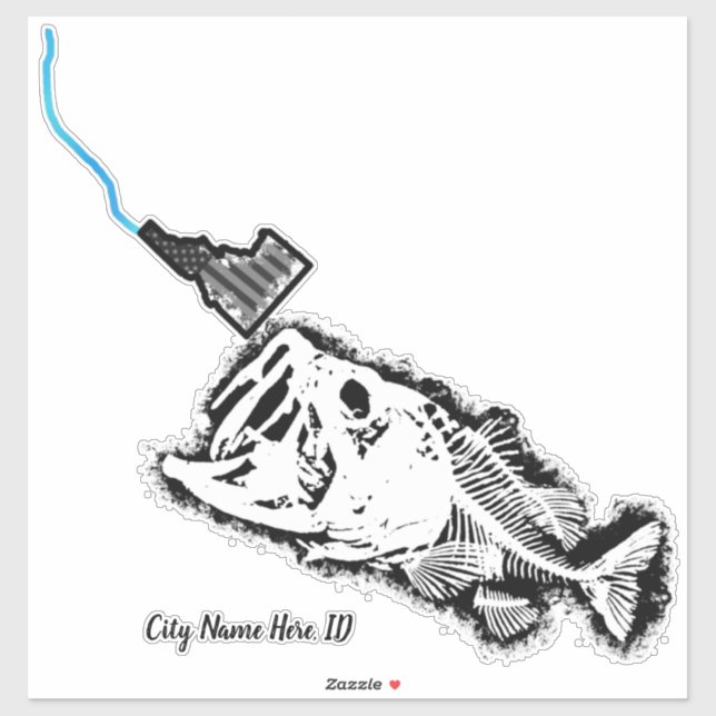 STRIKENDE PATRIOT ID - CUSTOM CITY NAME ONE BAD BA AUFKLEBER (Blatt)