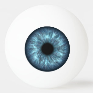 Strikender blauer Augapfel Tischtennisball