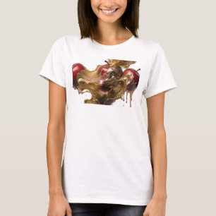 Strikendes rotes abstraktes Apfel-Mode-Print-T-Shi T-Shirt