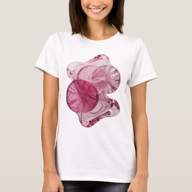 Strikendes Silber ABSTRACTE KUNST Grafikdesign T-Shirt (Vorderseite)