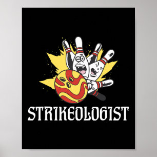 Strikeologe Bowling Team Bowler Poster