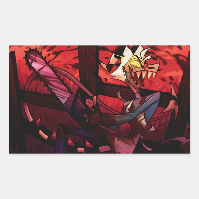 Striker Halloween Slasher | Helluva Boss |  Rechteckiger Aufkleber (Vorderseite)