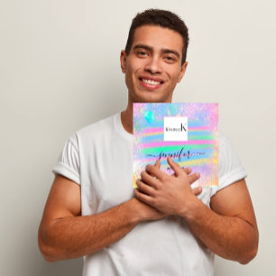 Strikes Pink Abstraktes QR-LOGO Quadratische Visitenkarte