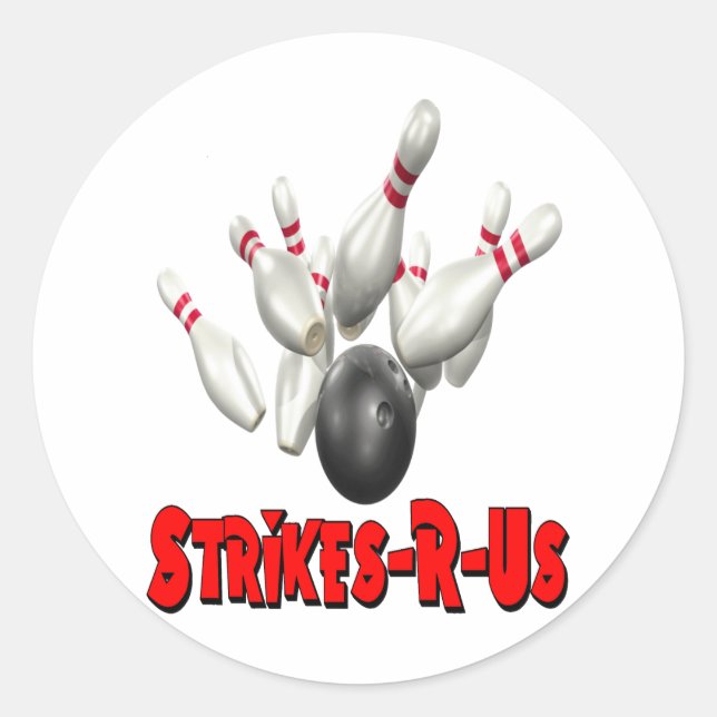Strikes-R-Us Runder Aufkleber (Vorderseite)