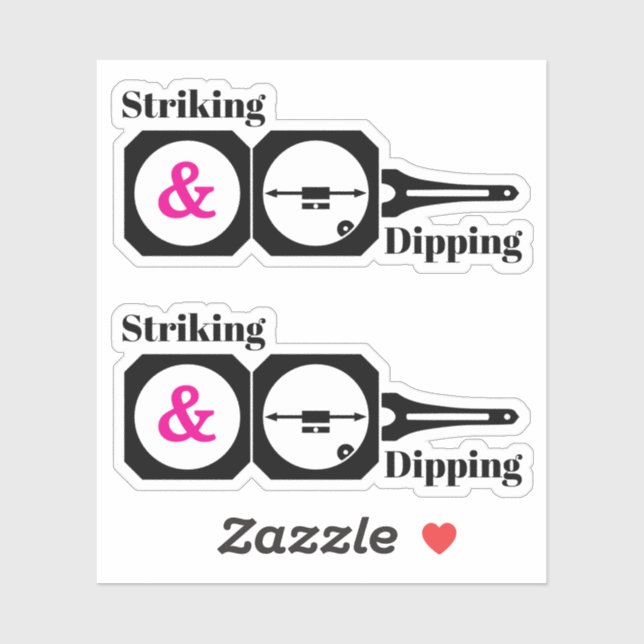 Striking and Dipping- Geologist's Transit Compass Aufkleber (Blatt)