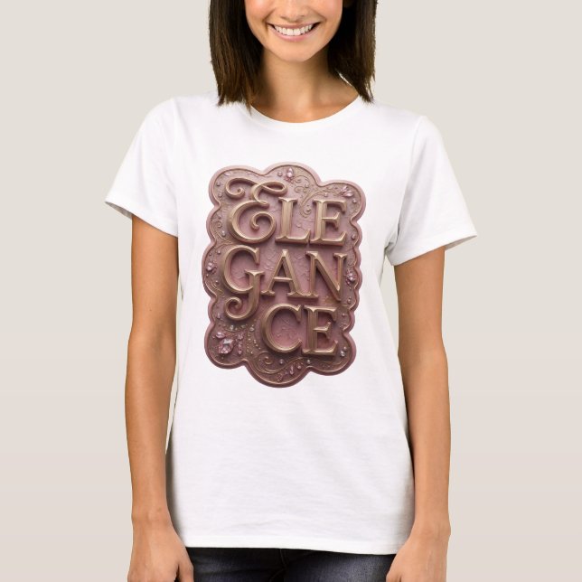 Striking Gold ELEGANCE Design T-Shirt (Vorderseite)