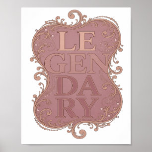 Striking Gold LEGENDARY 3D-Text-Kunst Poster