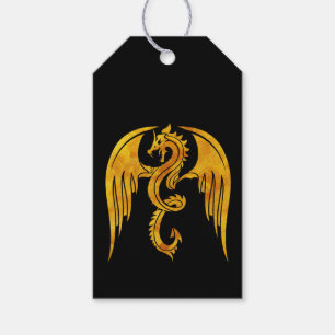 Striking Gold und Black Mythical Dragon Geschenkanhänger