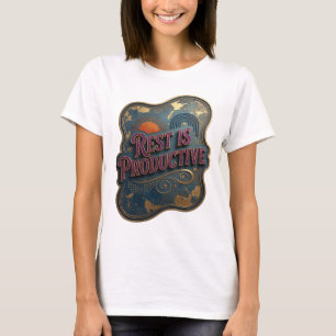 Striking Lila REST IST PRODUKTIV Graphic T-Shirt