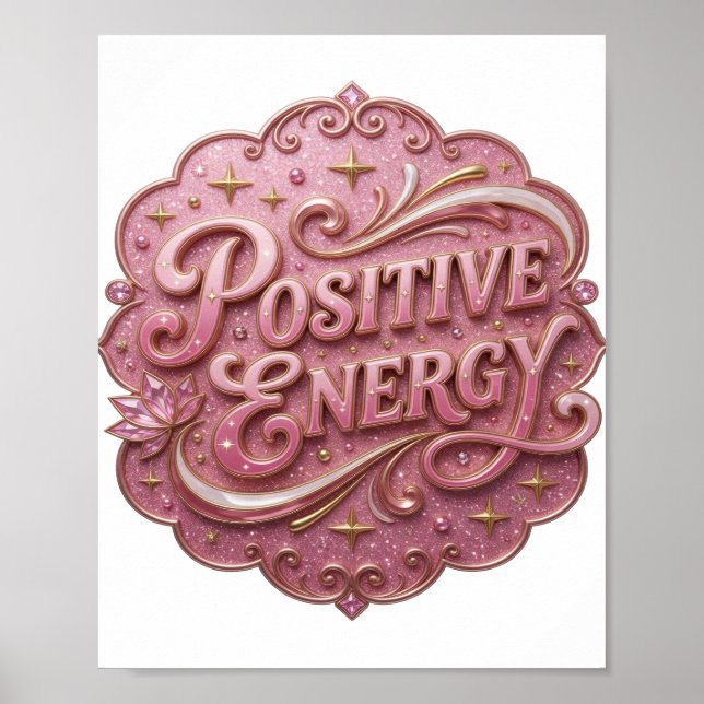 Striking Pink POSITIVE ENERGIE Poster (Vorne)