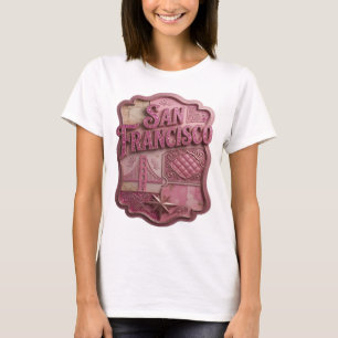 Striking Pink SAN FRANCISCO Wearable Art T-Shirt