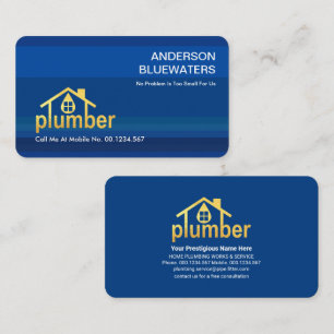 Strikte Waters Gold Plumber Zuhause Visitenkarte