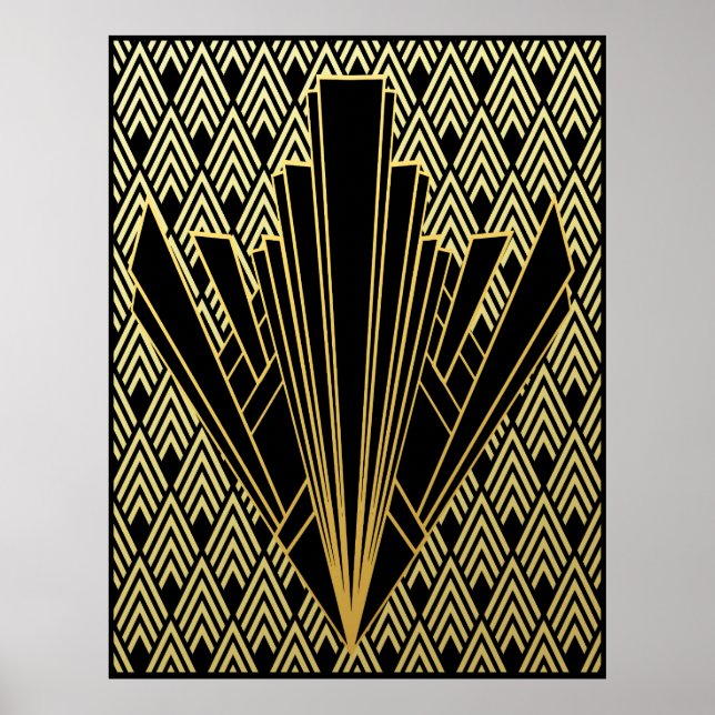 Strikter Art Deco Stil Poster (Vorne)