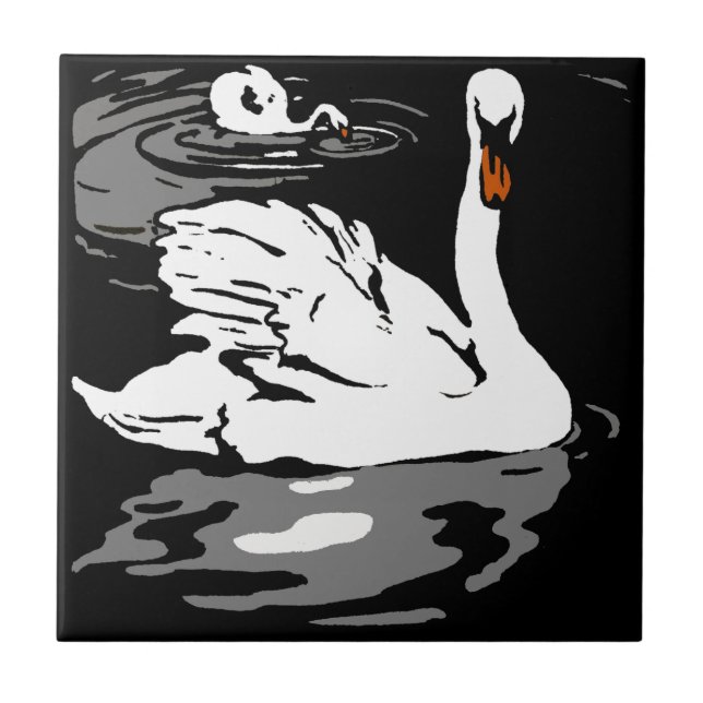 Strikter Viktorianischer Holzschnitt tierischer Un Fliese (Vorderseite)