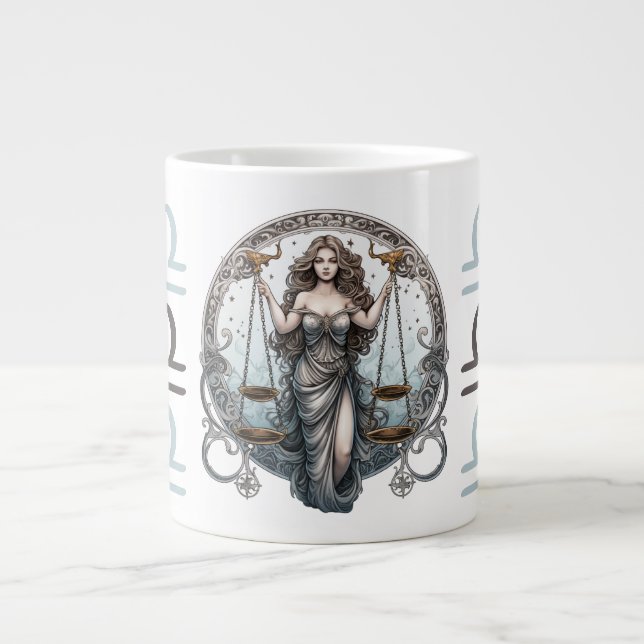 Striktes Libra Symbol Artwork Jumbo-Tasse (Vorderseite)