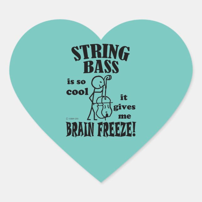 String Bass, Brain Freeze Heart Sticker (Vorderseite)