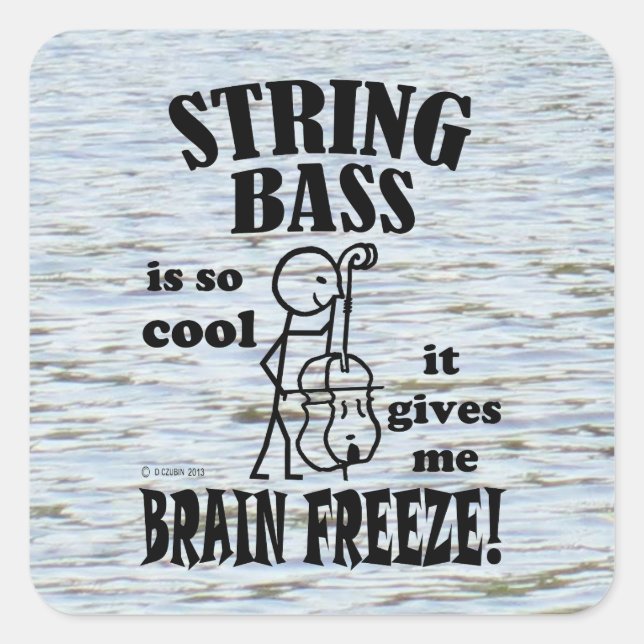 String-Bass, Brain Freeze Square Sticker (Vorderseite)