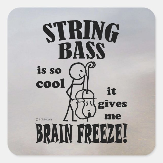 String-Bass, Brain Freeze Square Sticker (Vorderseite)