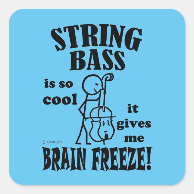 String-Bass, Brain Freeze Square Sticker (Vorderseite)