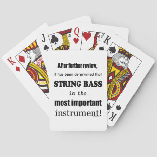 String-Bass das wichtigste Instrument Spielkarten