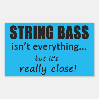 String Bass ist nicht alles Rechteckige Aufkleber