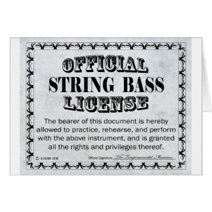 String-Bass-Lizenz