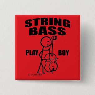 String Bass Play Boy Button