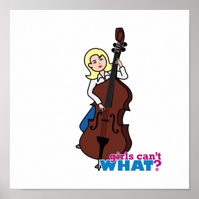 String Bass Player Girl - Light/Blonde Poster (Vorne)