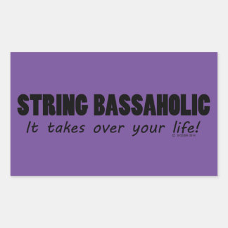 String Bassaholic Life Rechteckkantsticker Rechteckiger Aufkleber