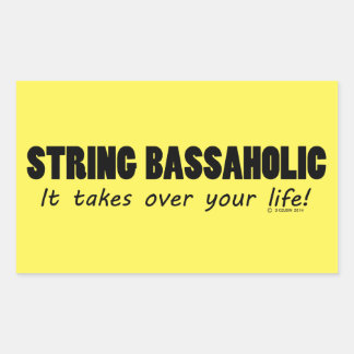 String Bassaholic Life Rechteckkantsticker Rechteckiger Aufkleber