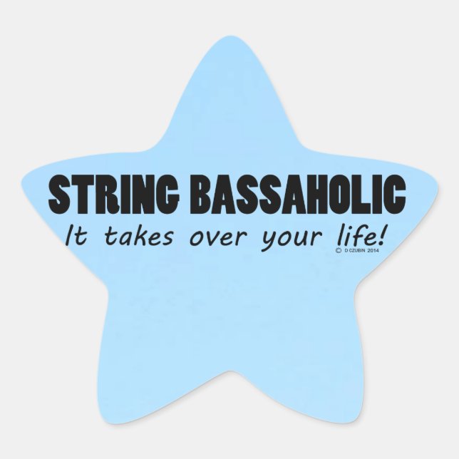 String Bassaholic Life Star Sticker (Vorderseite)