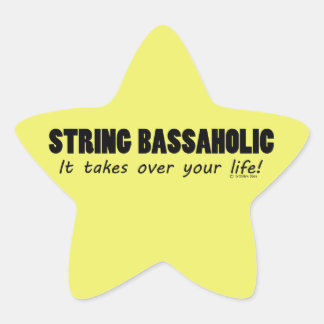 String Bassaholic Life Star Sticker