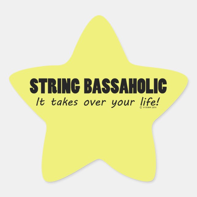 String Bassaholic Life Star Sticker (Vorderseite)