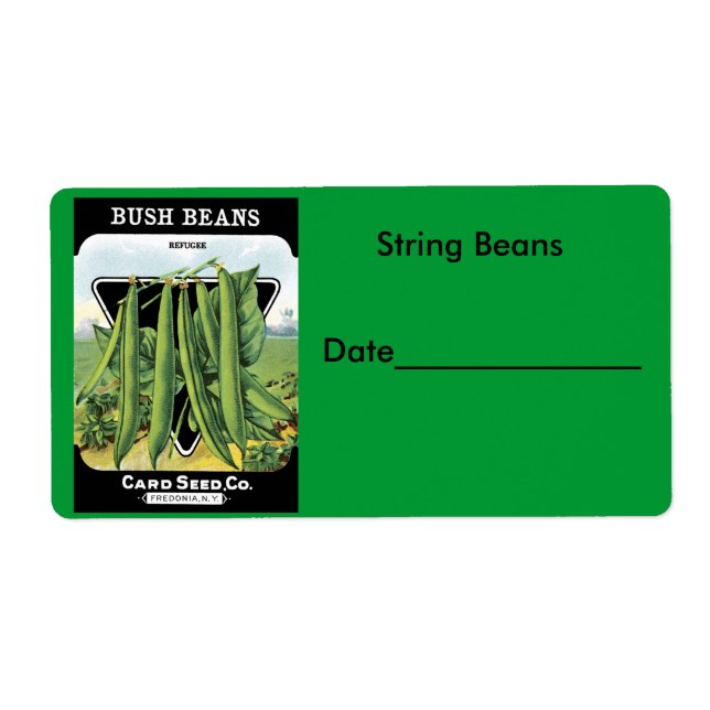String Beans Canning/Freezing Labels (Vorne)