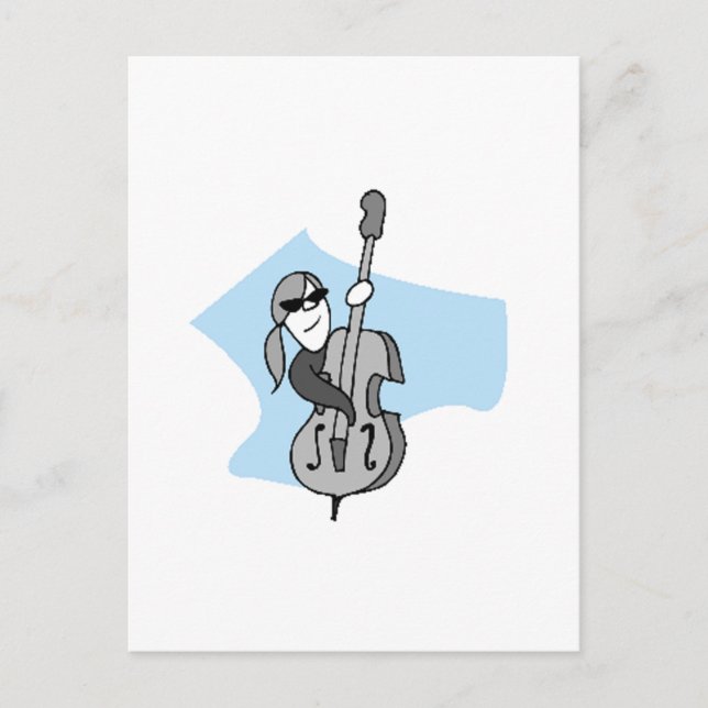 String-Instrumente, Double Bass Postkarte (Vorderseite)
