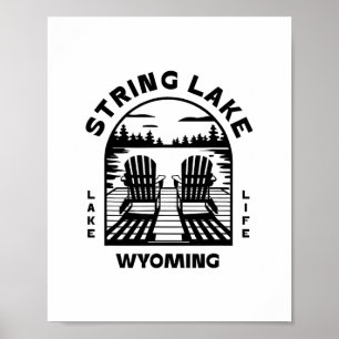 String Lake Wyoming Outdoor Vintage 1 Poster
