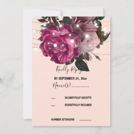 String light Burgundy Blume UAWG Einladung