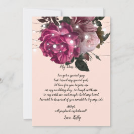 String light Burgundy wird meine Bridesmaid Einladung