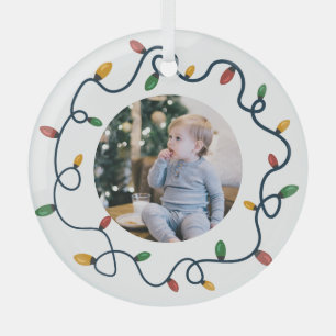 String Lights Custom Foto Baby 1. Weihnachten Ornament Aus Glas