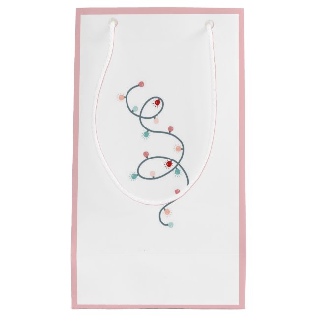 String Lights Geschenktasche (weich rosa) Kleine Geschenktüte (Vorderseite)