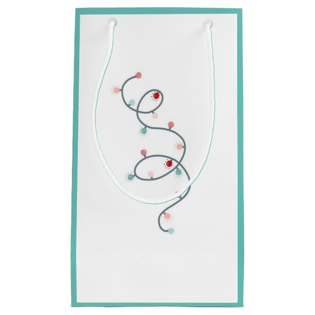 String Lights Gift Bag (SeaFoam Green) Kleine Geschenktüte (Vorderseite)
