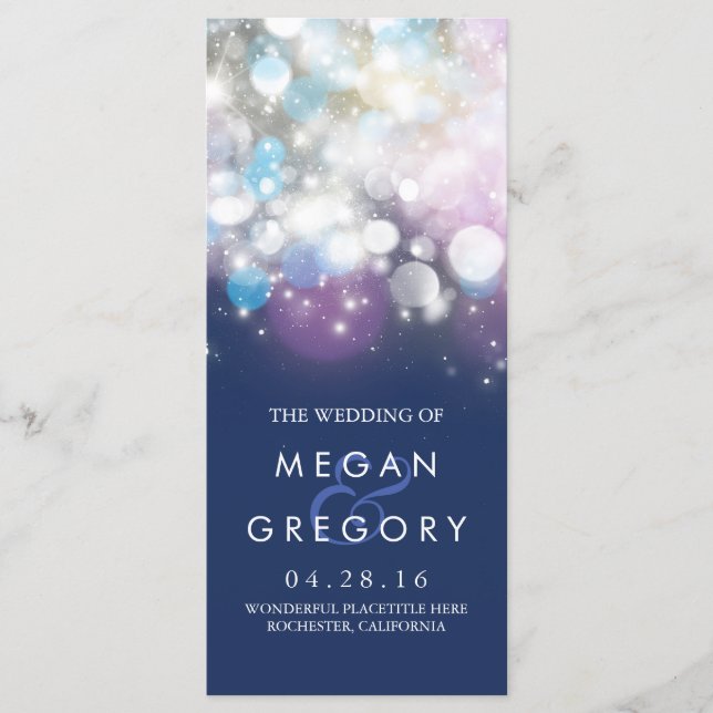 String Lights Hochzeitsprogramme Programm (Vorderseite)