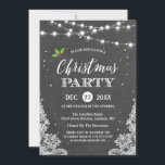 String Lights Lace Chalkboard Weihnachtsfeiertag P Einladung<br><div class="desc">Mit diesen vordefinierten Vorlagen können Sie Ihre Einladung ganz einfach so gestalten, dass Sie sie ganz individuell gestalten können. Für weitere Anpassungen klicken Sie bitte auf den Link "Weiter anpassen" und verwenden Sie unser benutzerfreundliches Designwerkzeug, um diese Vorlage zu ändern. Wenn Sie Thicker-Papiere / Matte Finish bevorzugen, können Sie den...</div>
