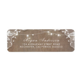 String Lights Lace und Burlap Rustic Elegant