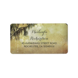 String-Lights Mossy-Baumzweige Adressaufkleber