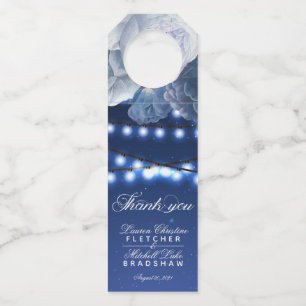 String lights Personalisiert Blue Wedding Vielen D Flaschenanhänger