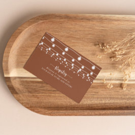 String Lights Terracotta Wedding Gift Registry Begleitkarte