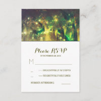 String Lights Tree Southern Rustic Wedding RSVP