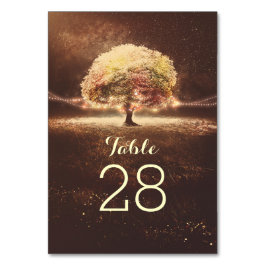 String Lights Tree Wedding Tischnummern