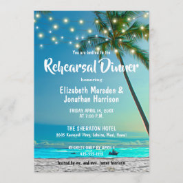 String Lights Tropical Beach Probe Dinner Einladung